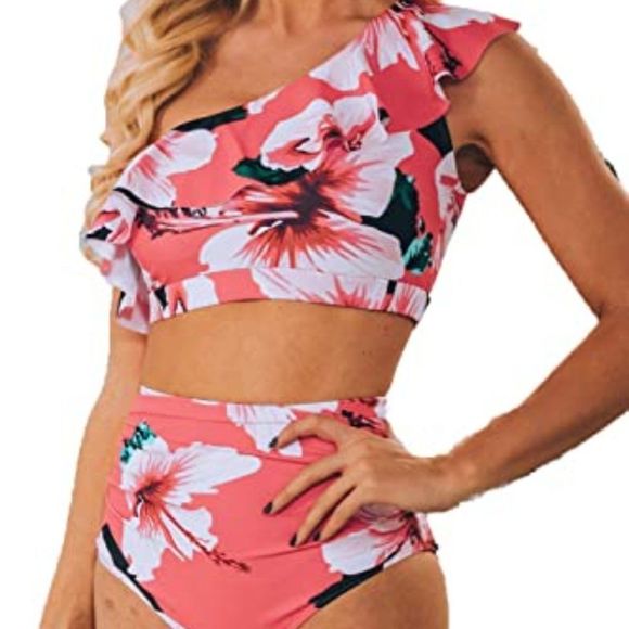 ioiom Women Two Piece One Shoulder Bikini Set - Picture 1 of 11